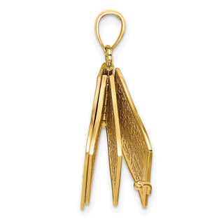 14k Yellow Gold 3-D w/Moveable Pages The Lord Is My Shepherd(Psalm 23) Pendant