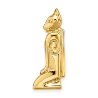 14k Yellow Gold 2-D Marco Island Cat w/Hidden Bail Charm