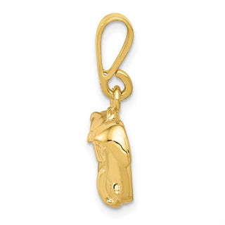 14k Yellow Gold Tractor Pendant