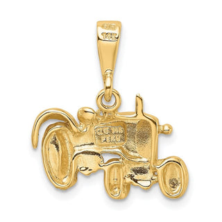 14k Yellow Gold Tractor Pendant