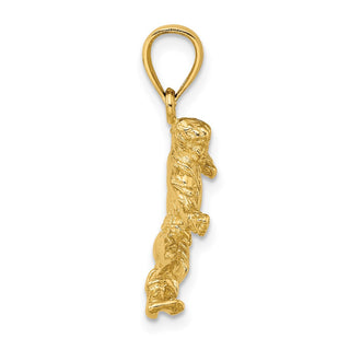 14k Yellow Gold 3-D Karate Man Pendant K8763