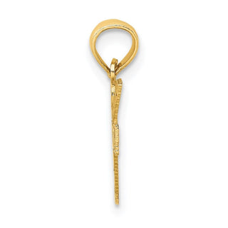 14k Yellow Gold I Heart Golf Club and Ball Pendant