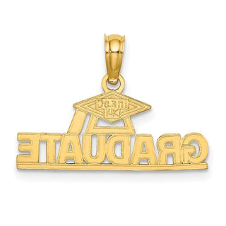 14k Yellow Gold Polished Graduate Under Cap Pendant