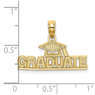 14k Yellow Gold Polished Graduate Under Cap Pendant