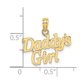 14k Yellow Gold DADDYS GIRL Pendant K8841