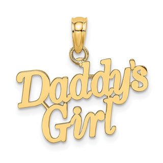 14k Yellow Gold DADDYS GIRL Pendant K8841