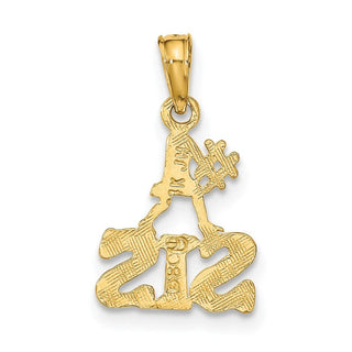 14k Yellow Gold Polished #1 Sis Pendant