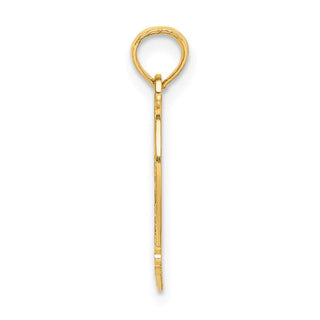 14k Yellow Gold Quince Anos 15 In Heart Pendant