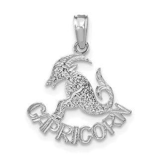 14k White Gold CAPRICORN Pendant