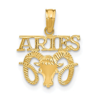 14k Yellow Gold ARIES Pendant