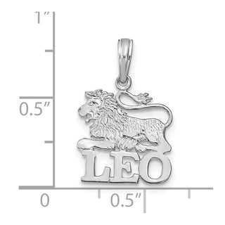 14k White Gold LEO Pendant