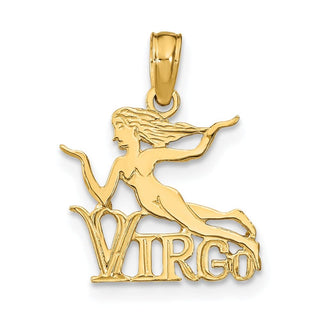 14k Yellow Gold VIRGO Pendant