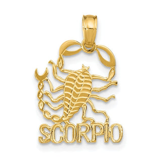 14k Yellow Gold SCORPIO Pendant