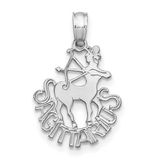 14k White Gold SAGITTARIUS Pendant