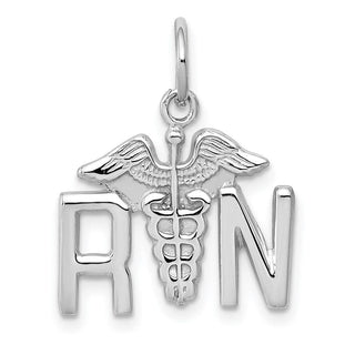 14k White Gold RN Charm K913