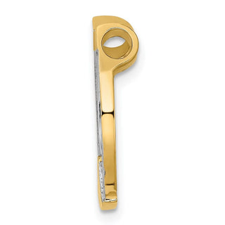 14k Yellow Gold w/Rhodium-Plated Horseshoe Pendant K9176