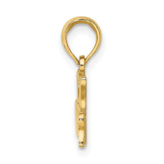 14k Yellow Gold I Love My Firefighter Pendant K924