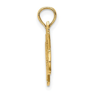 14k Yellow Gold I Love My Retired Firefighter Pendant