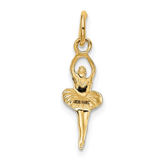 14k Yellow Gold Polished Ballerina Charm K935