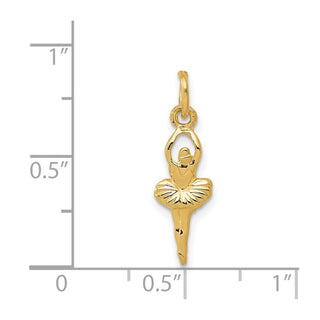 14k Yellow Gold Polished Ballerina Charm K935