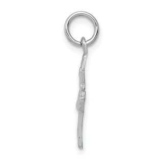 14K White Gold Ballerina Charm