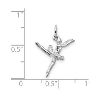14k White Gold Polished 3-D Ballerina Charm