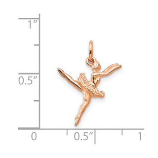 14k Rose Gold Polished 3-D Ballerina Charm