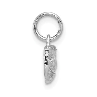 14k White Gold Solid Comedy/Tragedy Charm