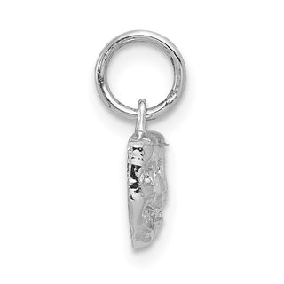 14k White Gold Solid Comedy/Tragedy Charm