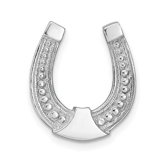 14k White Gold Horseshoe Chain Slide Pendant K9568W