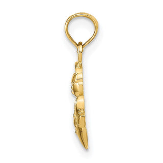 14k Yellow Gold Snowman Pendant