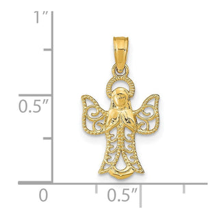 14k Yellow Gold Angel Pendant K9592