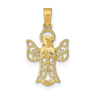 14k Yellow Gold Angel Pendant K9592
