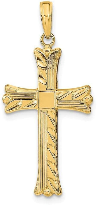 14k Yellow Gold Cross Pendant K9603