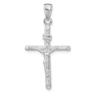 14k White Gold Crucifix Pendant K9606W