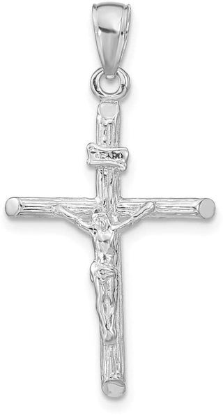 14k White Gold Crucifix Pendant K9606W