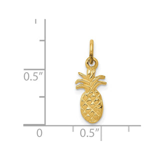 14k Yellow Gold Polished Pineapple Charm