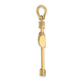 14k Yellow Gold Polished Cross Charm K9714