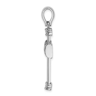 14k White Gold Polished Cross Charm K9714W