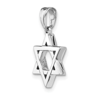 14k White Gold Star Of David Pendant K2307
