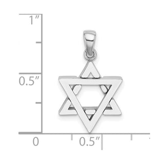 14k White Gold Star Of David Pendant K2307