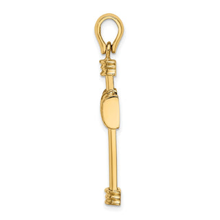 14k Yellow Gold Polished w/X In Center Of Cross Pendant