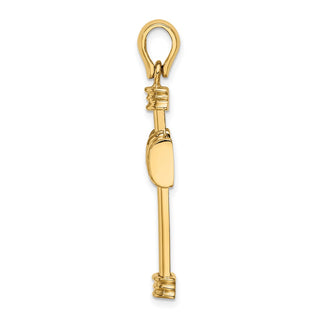14k Yellow Gold Polished w/X In Center Of Cross Pendant