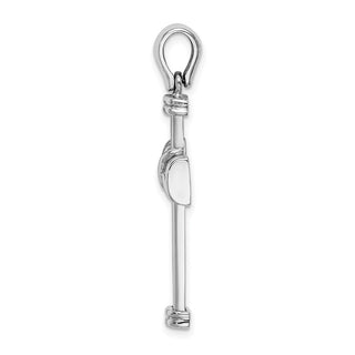 14k White Gold w/X In Center Of Cross Pendant
