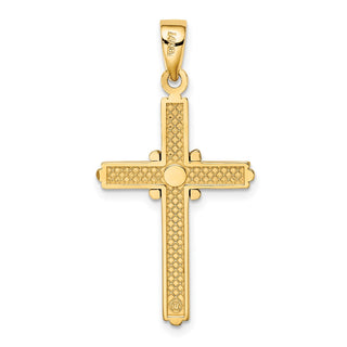 14k Gold With Rhodium-Plating X Center Pendant