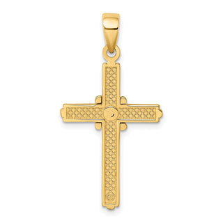 14k Yellow Gold Polished with X Center Cross Pendant K9739