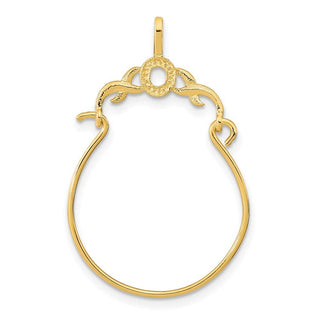 14k Yellow Gold Charm Holder Pendant