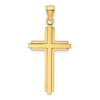14k Yellow Gold Polished Cross Pendant K9825