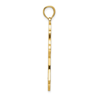 14k Yellow Gold Polished Cross Pendant K9871