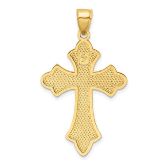 14k Yellow Gold Polished Cross Pendant K9871